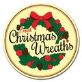 Signmission Christmas Wreaths Circle Corrugated Plastic Sign C-12-CIR-Christmas Wreaths